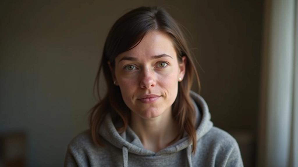 Close-up of person's face showing contemplative, thoughtful expression